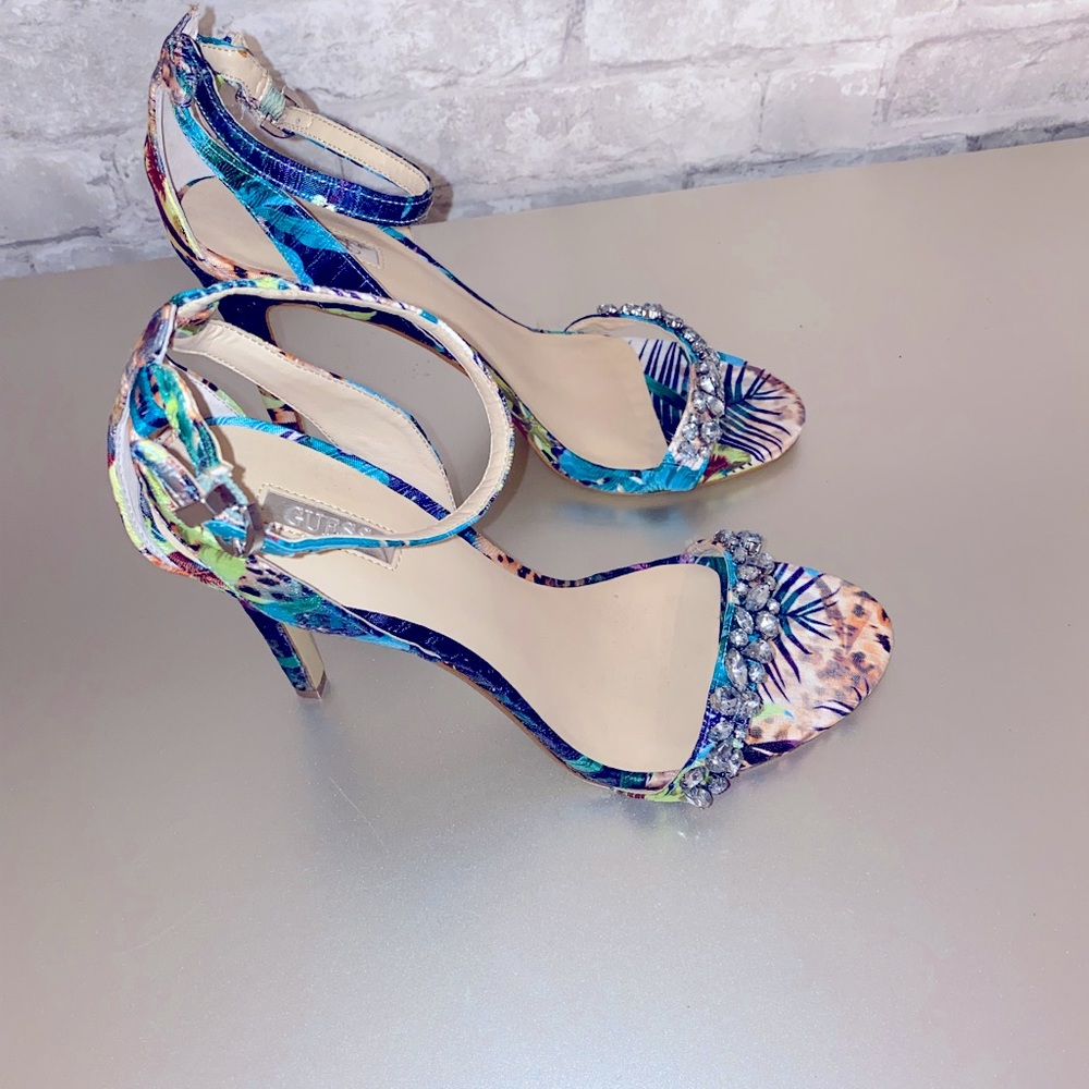 Guess heels with rhinestones